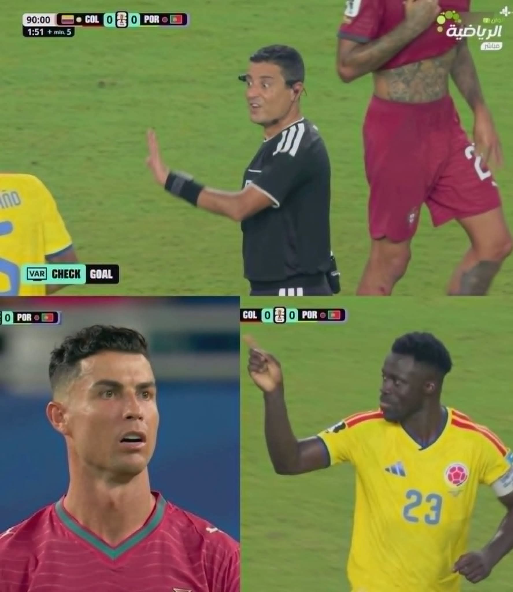 شاهد أغرب حادثة تحكيمية في كأس العالم تحدث في الأنفاس الأخيرة من مباراة البرتغال وكولومبيا
